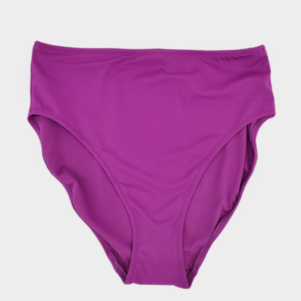 Amazon Essentials Womens High Waisted Bikini Bottom Violet Purple UPF 50+ Medium